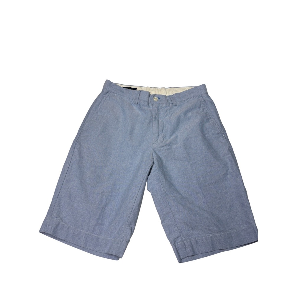 Polo Ralph Lauren Mens Blue Oxford Cotton Chino Shorts W30 L11 Regular Fit‎
